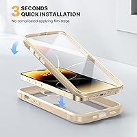 Vista 399 de Diaclara - Funda diseñada para iPhone 15 Plus de 6.7 pulgadas, transparente, cuerpo completo, con protector de pantalla, resistente de protección