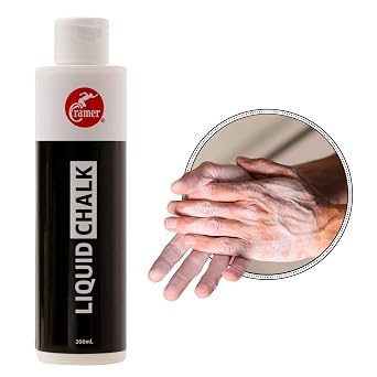 Cramer Liquid Gym Chalk, 200mL 6.76oz, Bottle of Liquid Grip Solution for Improving Grip During Weightlifting, Power Lifting, Gymnastics, Pole Fitness, Rock Climbing, Less Messy Than Block Chalk