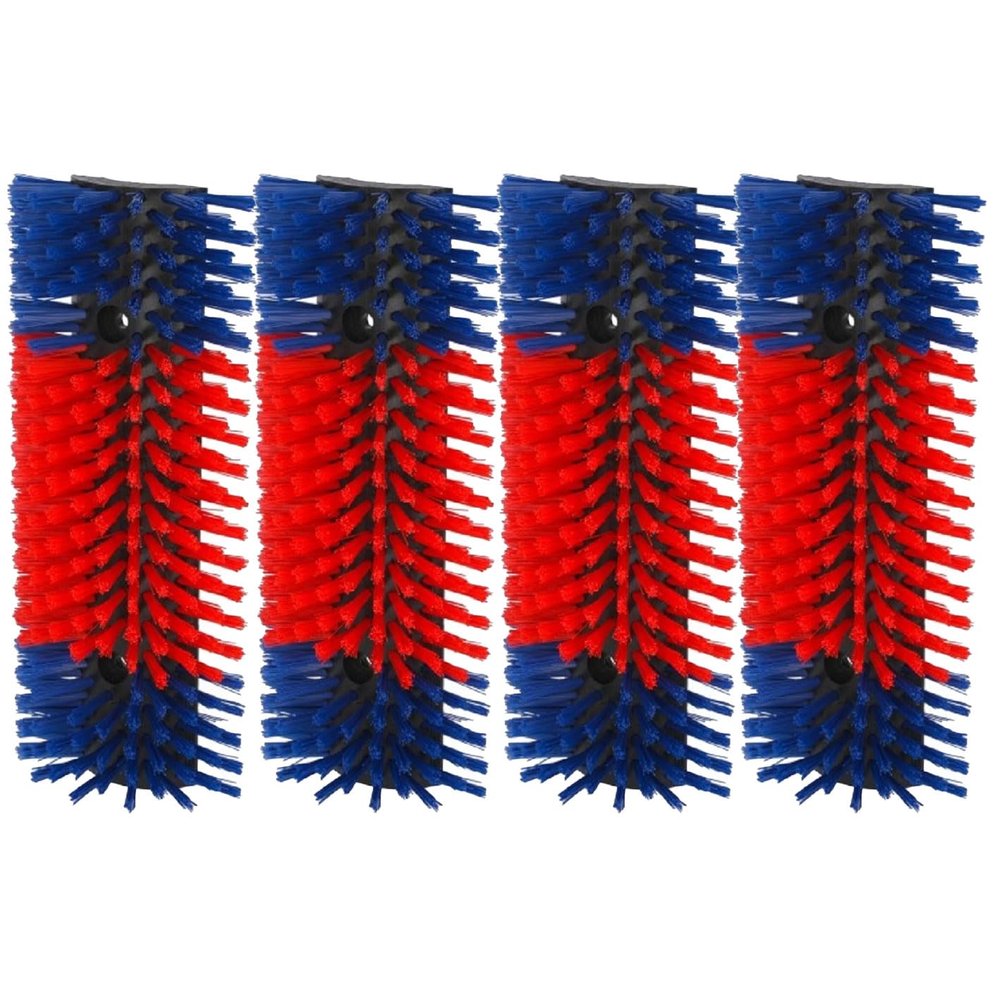 Kerbl Kratzbürsten für Tiere 22 x 50 cm in 2er, 3er, 4er Set – robuste Viehbürsten für Rinder, Kälber, Pferde & Ziegen – vielseitige Montage an Wand/Ecke/Pfahl – ideal für Kopf & Hals (4er Set)