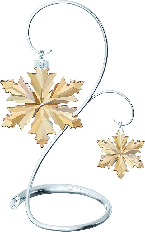 Swarovski Crystal Scs Gold Christmas 
