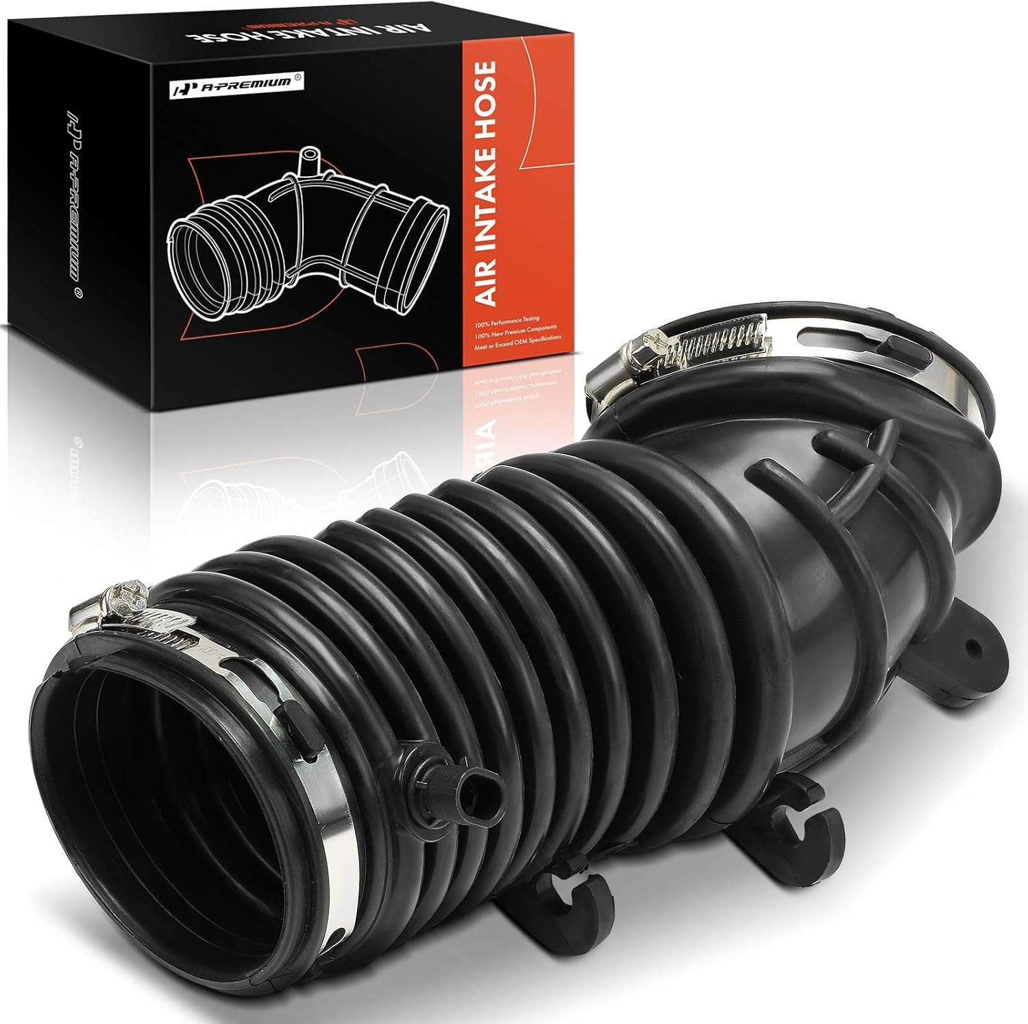 A-Premium Engine Air Clean Intake Tube Hose with Clamps Compatible with Chevrolet Blazer 1996-2005, S10 1996-2004 & GMC Sonoma 1996-2004, Jimmy 1996-2005 & Oldsmobile Bravada 1996-2001, 4.3L