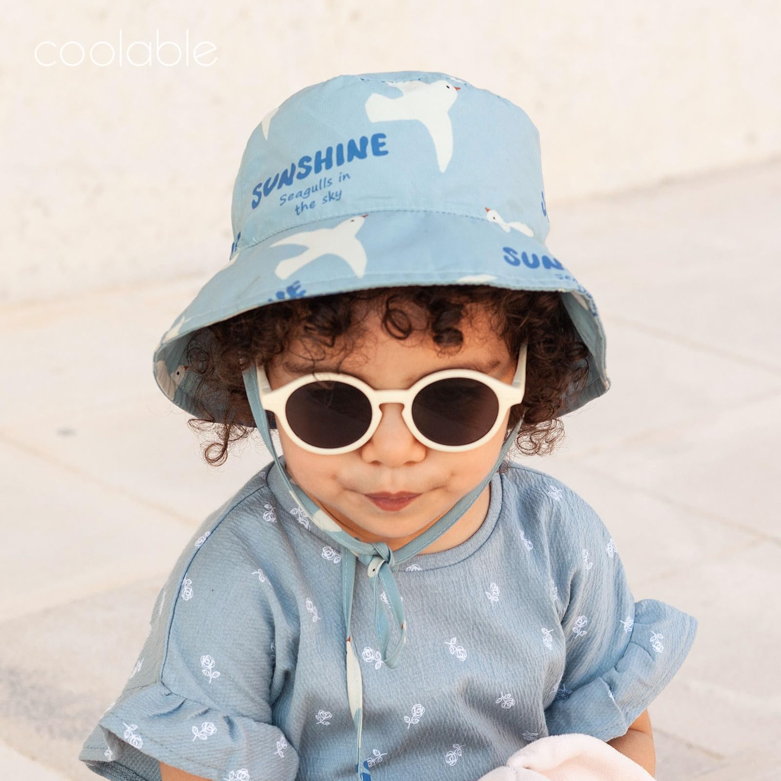 coolable Cappello da Sole per Bambini Pieghevole e Regolabile, Cappello a Secchiello Estivo con Ampio Bordo, Protezione UV UPF 50+ per Neonati e Bambini