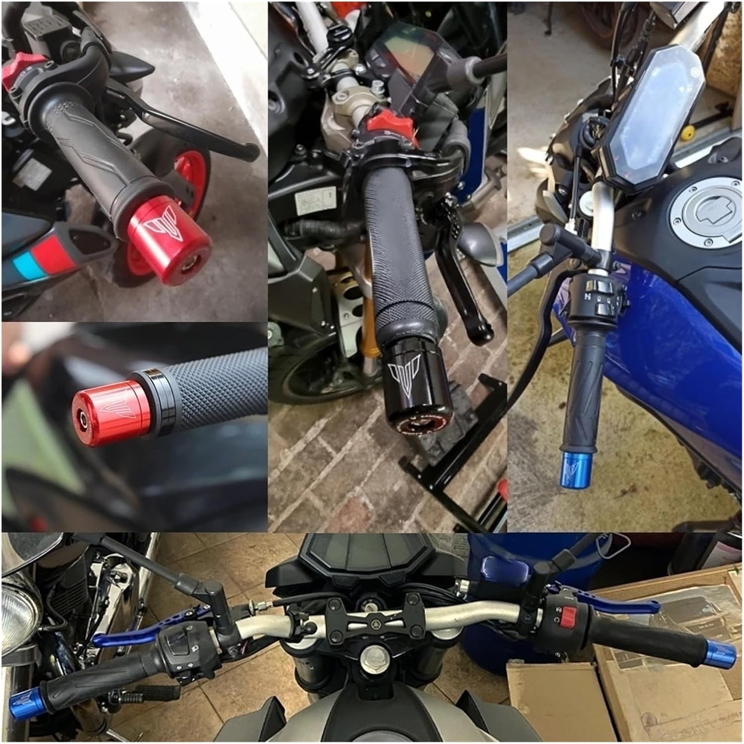 Motorcycle Handlebar End Plug Handle Bar End Cap For YA&MAHA MT-07 FZ07 2014-2024 MT07 2025 Motorcycle Handlebar Grip End Weights Plug Slider