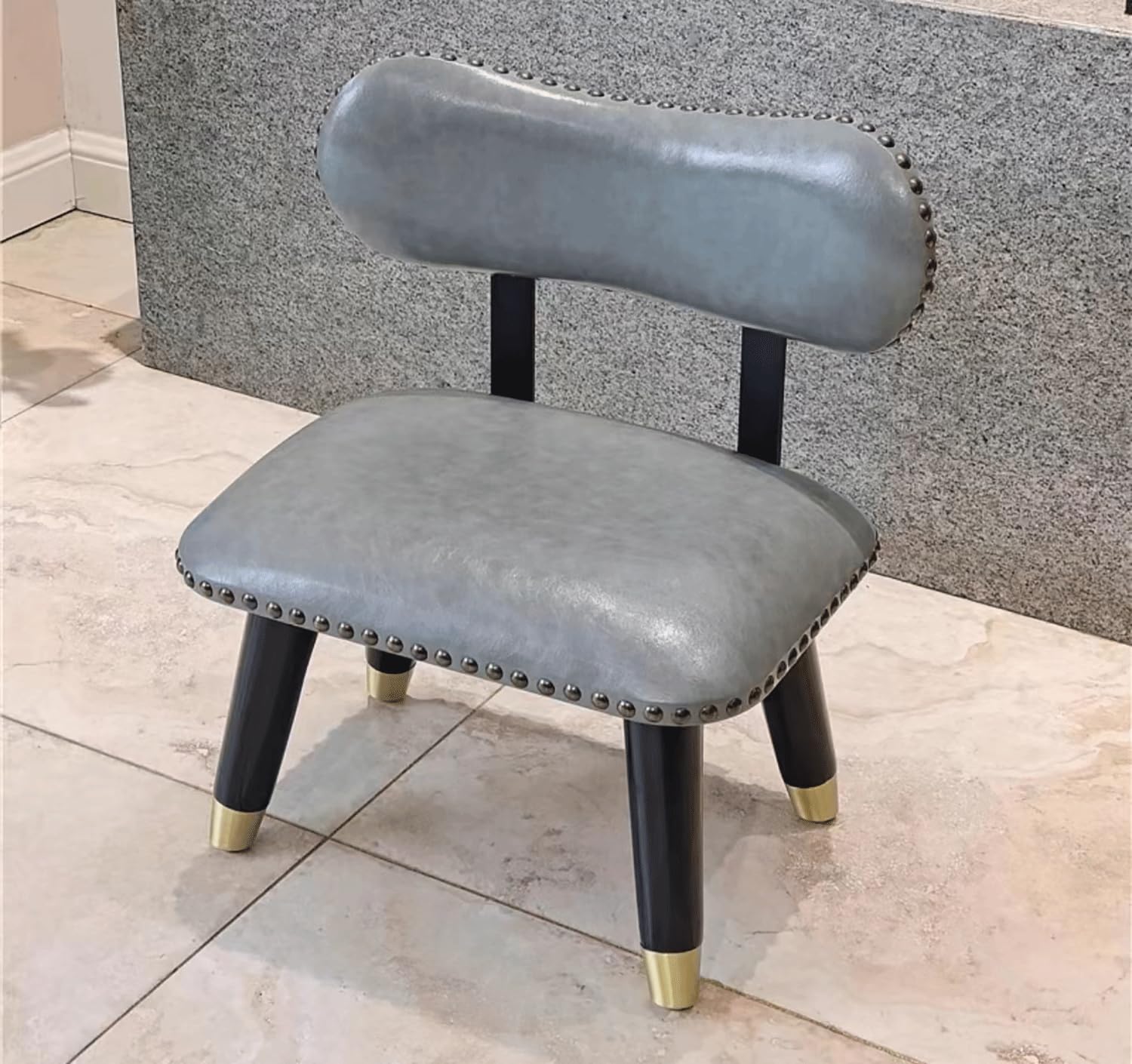 Meuble de salon moderne gris - Petit tabouret aux finitions soignées