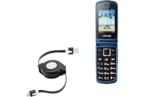 Uleway 3G Senior Flip Phone Cable, [miniSync] Retractable, Portable Sync Cable for...