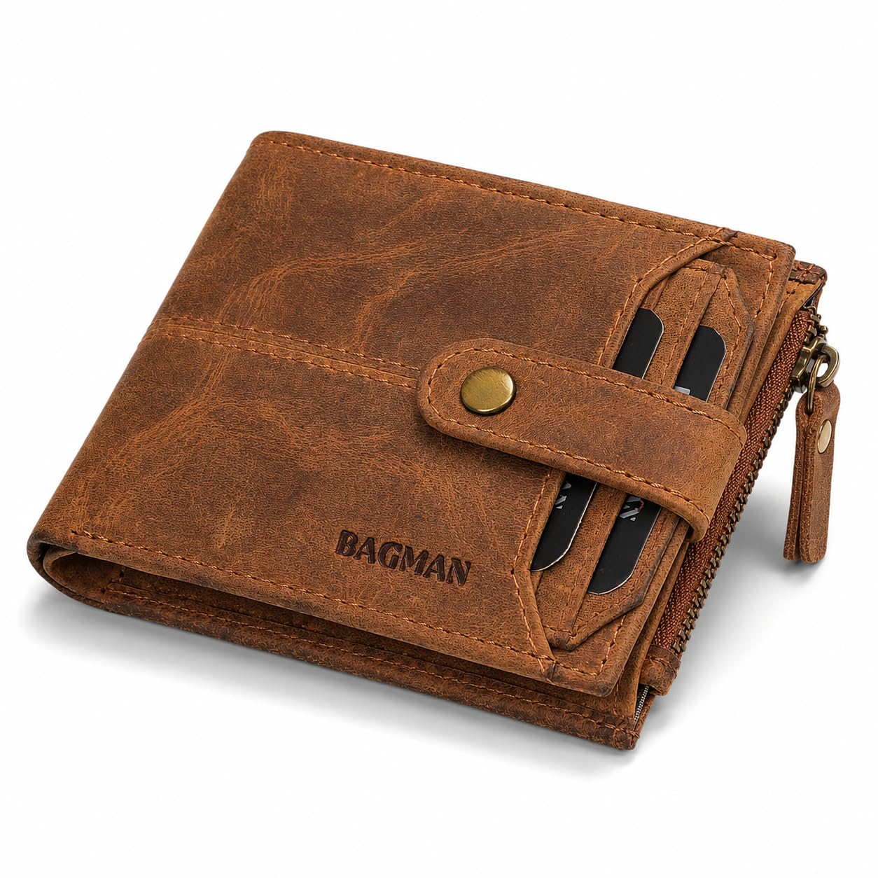 Genuine Leather Wallet for Men – Stylish, Durable, RFID Blocking, with Secure Card Holder & Coin Pocket-image-33