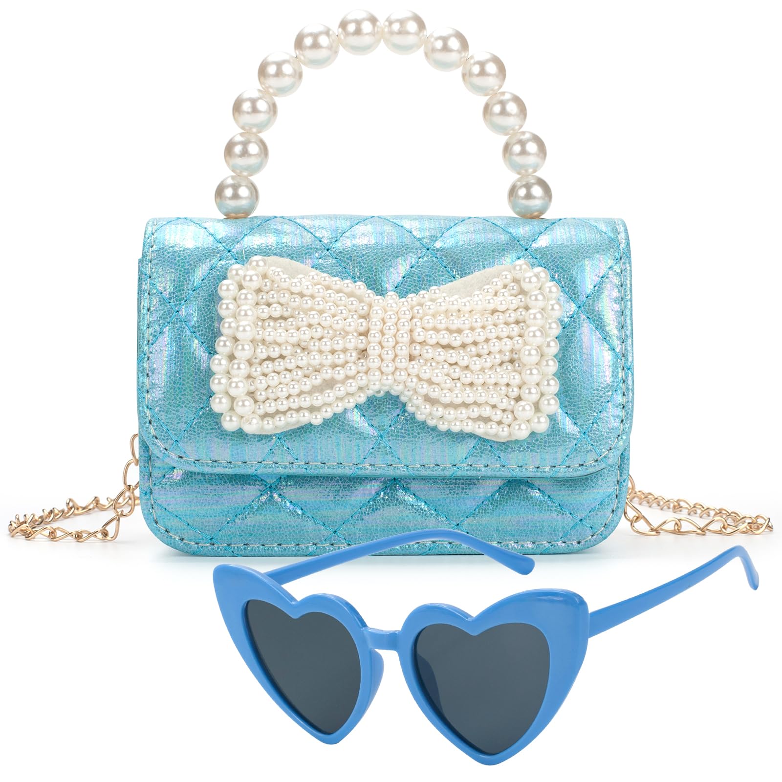 LJCTULY Toddler Purse, Kids Crossbody Bag Little Girls Bow Purse, Chirstmas Birthday Gift