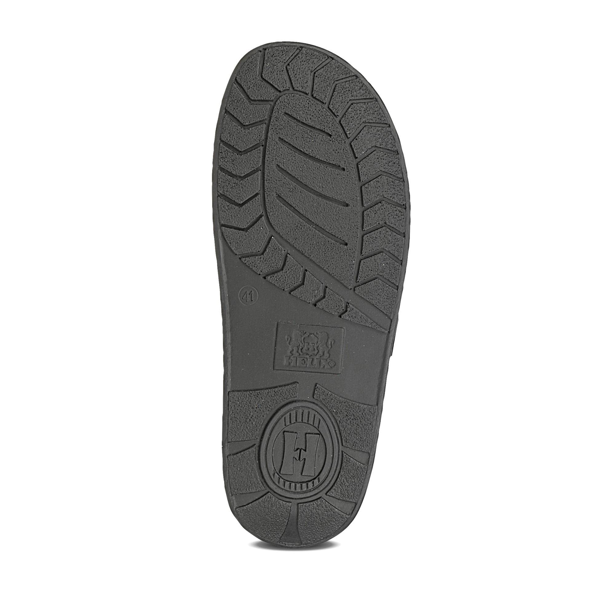 Helix Herren Pantolette schwarz/Grafit Leder von Größe 42 bis 47