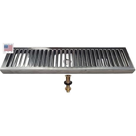 SS Draft Beer Drip Tray with Drain