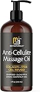 Firming Body Massage Oil with Collagen & Stem Cell – Helps Smooth The Appearance of Cellulite & Improve Skin Texture – Refreshing Aromatherapy Body Oil for Legs & Full Body – 8 Fl Oz by M3