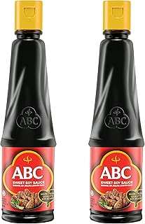 ABC Sweet Soy Sauce, Marinade Dip Stir BBQ, Plant-based Vegan Black Dark Soy, Kecap Manis, 20.3 Fl Oz (Pack of 2)