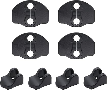 Model 3 Model Y Door Lock Cover Protector Latches Cover Door Stopper Covers Set, 4 Carbon Fiber Door Lock Cover + 4 Door Stopper Covers Protectors for Tesla Model 3/Y.