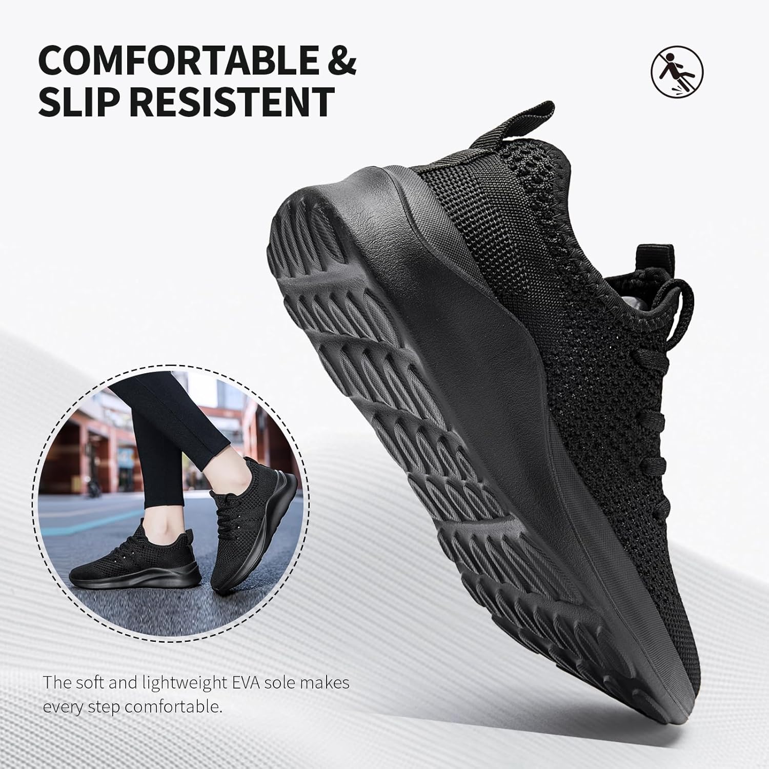 CDLHHM Womens Mens Running Shoes Slip On Tennis Sneakers Walking Workout Athletic Lightweight Non Slip Gym Sports Fashion Casual Shoes - Image 6