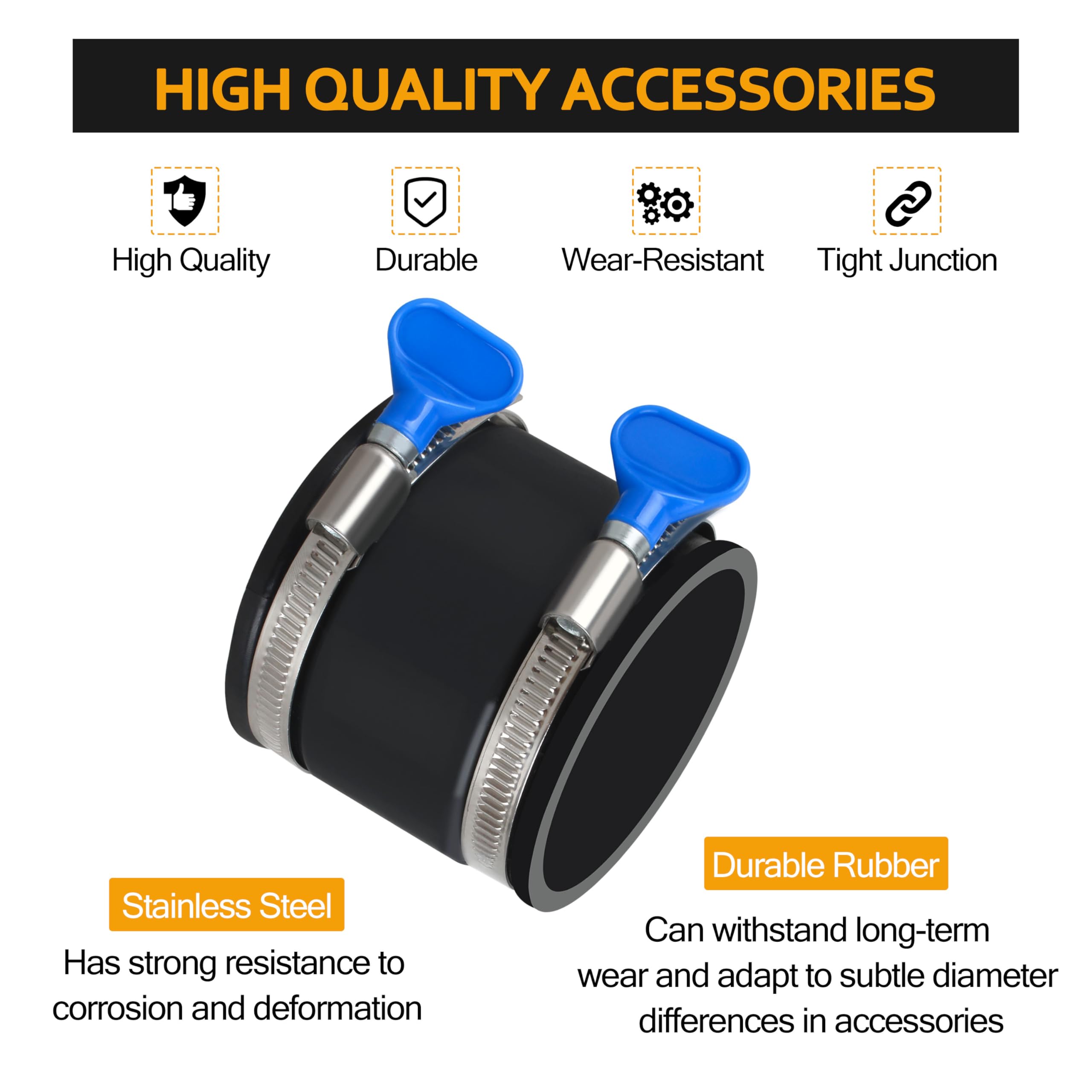 Dust Control Hose Clamps - 2.5" Flex Cuff -4