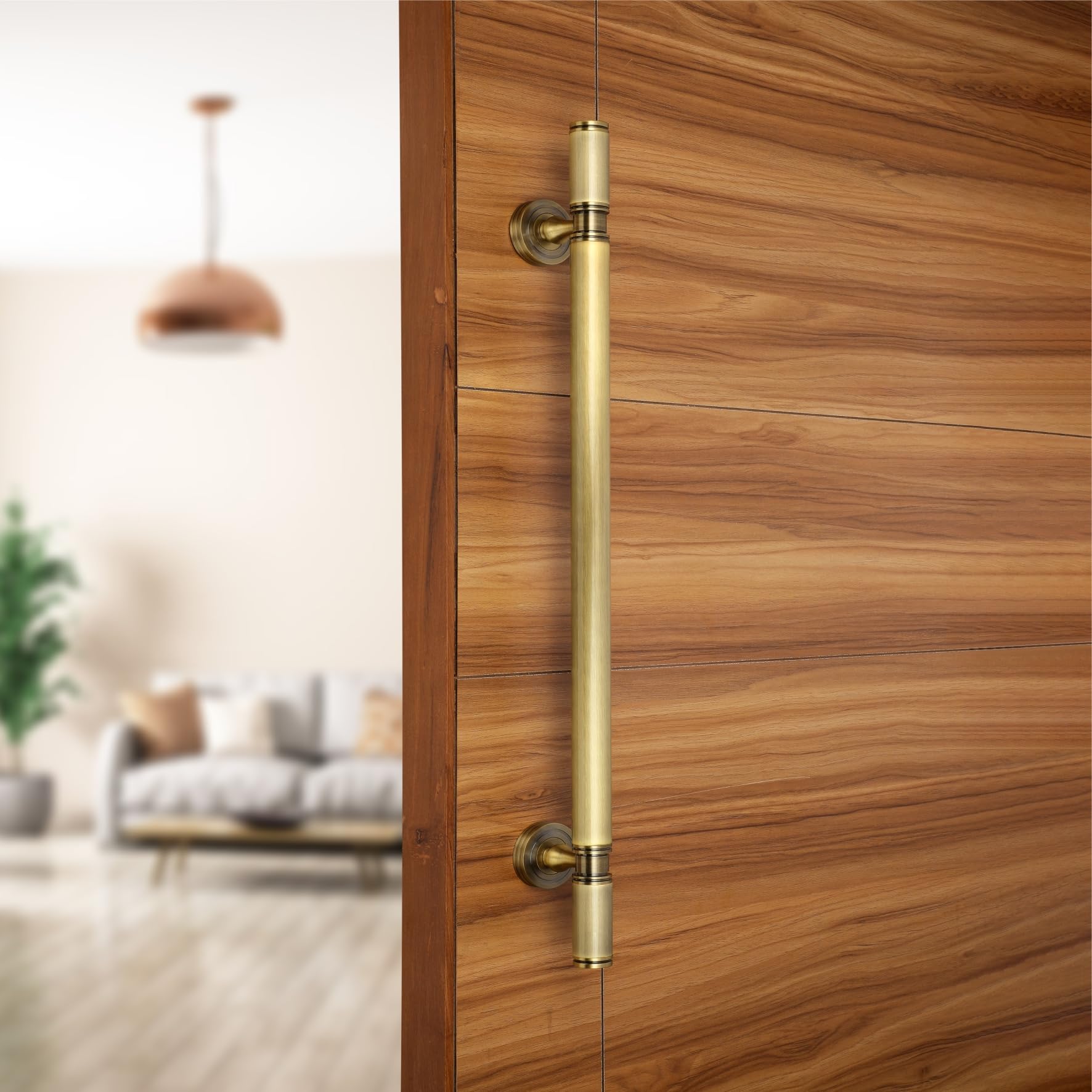LAPO 24 Inch Full Brass Main Door Handle, Door Handles for Main Door, Pull Handles for All The Doors of House, Office, Hotels-Pack of 1 | Antique Finish | 3 Years Warranty-image-45