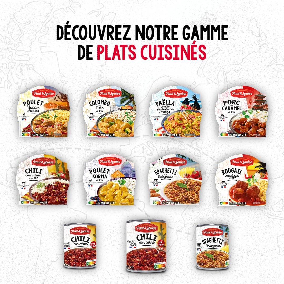 Paul & Louise - Chili Con Carne 400g - Viande Origine France