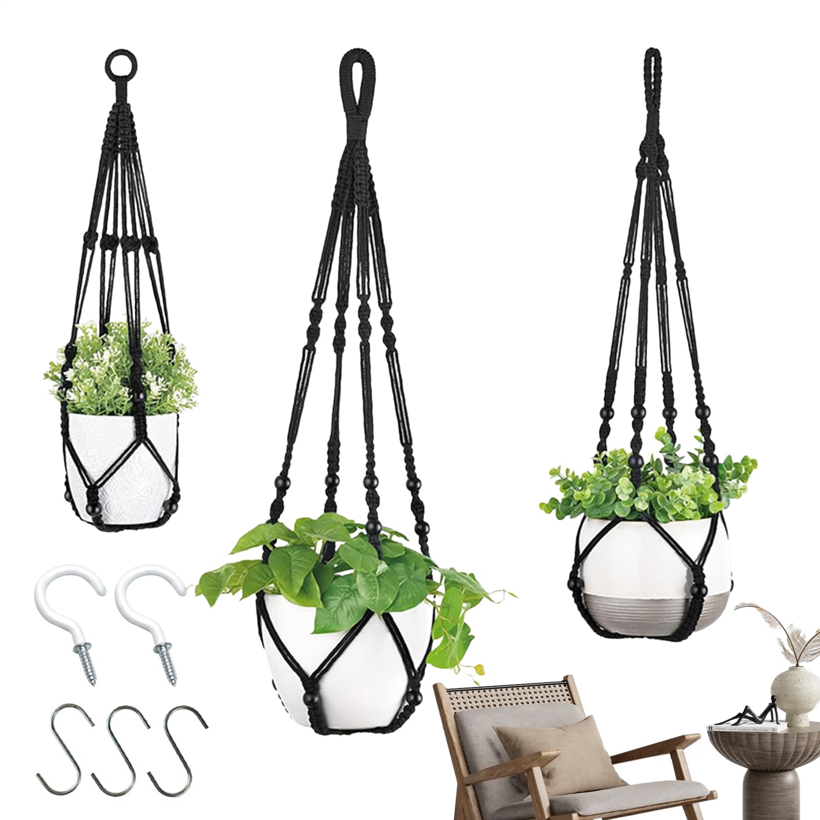 Suspension boho pour salon et balcon fleuri de charme