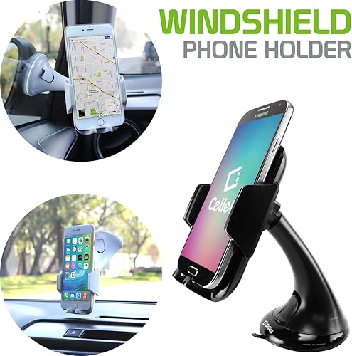 Miniatura 2 de Cellet Soporte de teléfono para parabrisas de automóvil, soporte para teléfono compatible con iPhone y teléfonos inteligentes Android