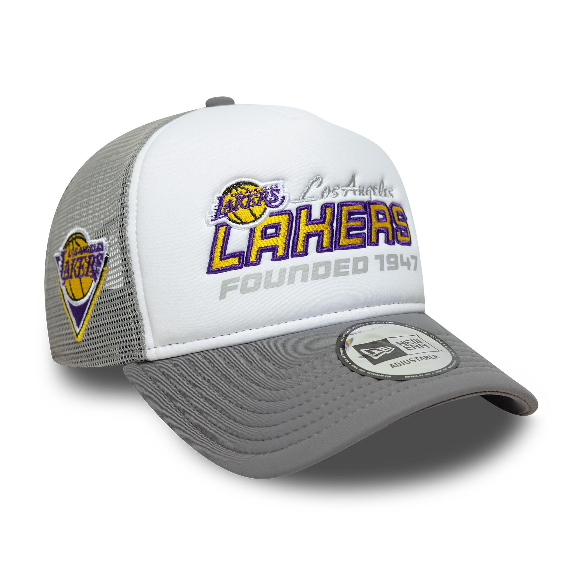 New Era Los Angeles Lakers A-Frame Trucker Cap Gray
