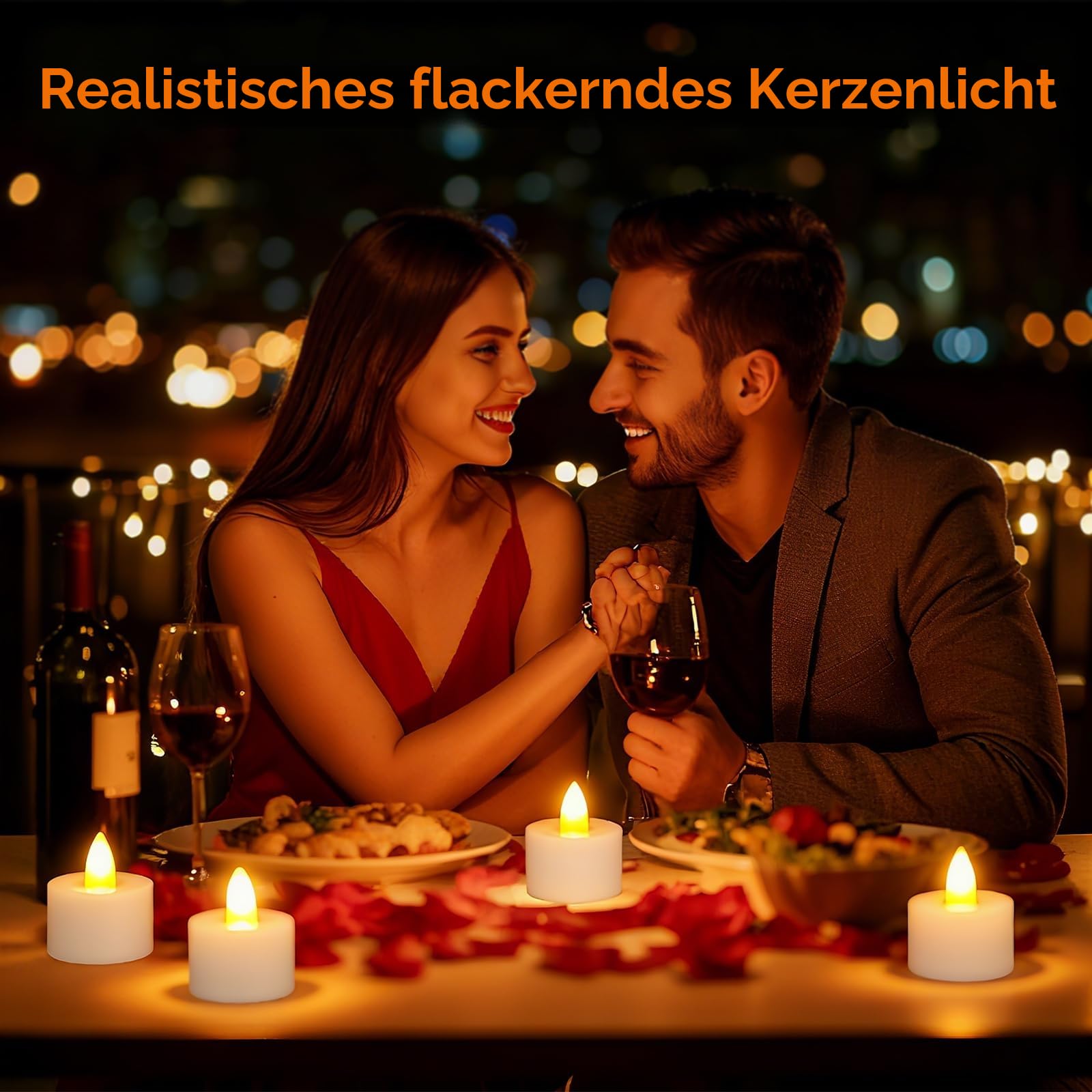ropelux Wiederaufladbare Teelichter (11) (12 Pack- Charge Station)