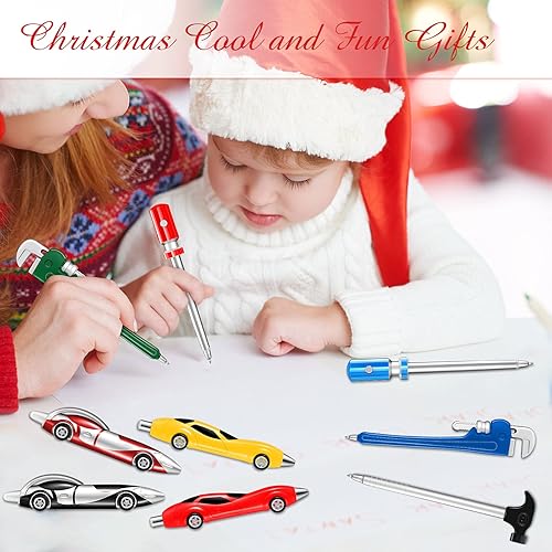 Miniatura 7 de Zonon 24 bolígrafos de auto y novedosas herramientas, bolígrafos de tinta colorida, bolígrafos de escritura divertidos, bolígrafos de escritura para