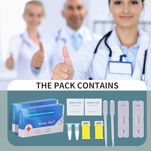 Miniatura 3 de H. Pylori, Helicobacter Pylori Detection 2 Kit de prueba, 10-15 minutos de prueba rápida en casa, el resultado es altamente preciso, fácil de usar y