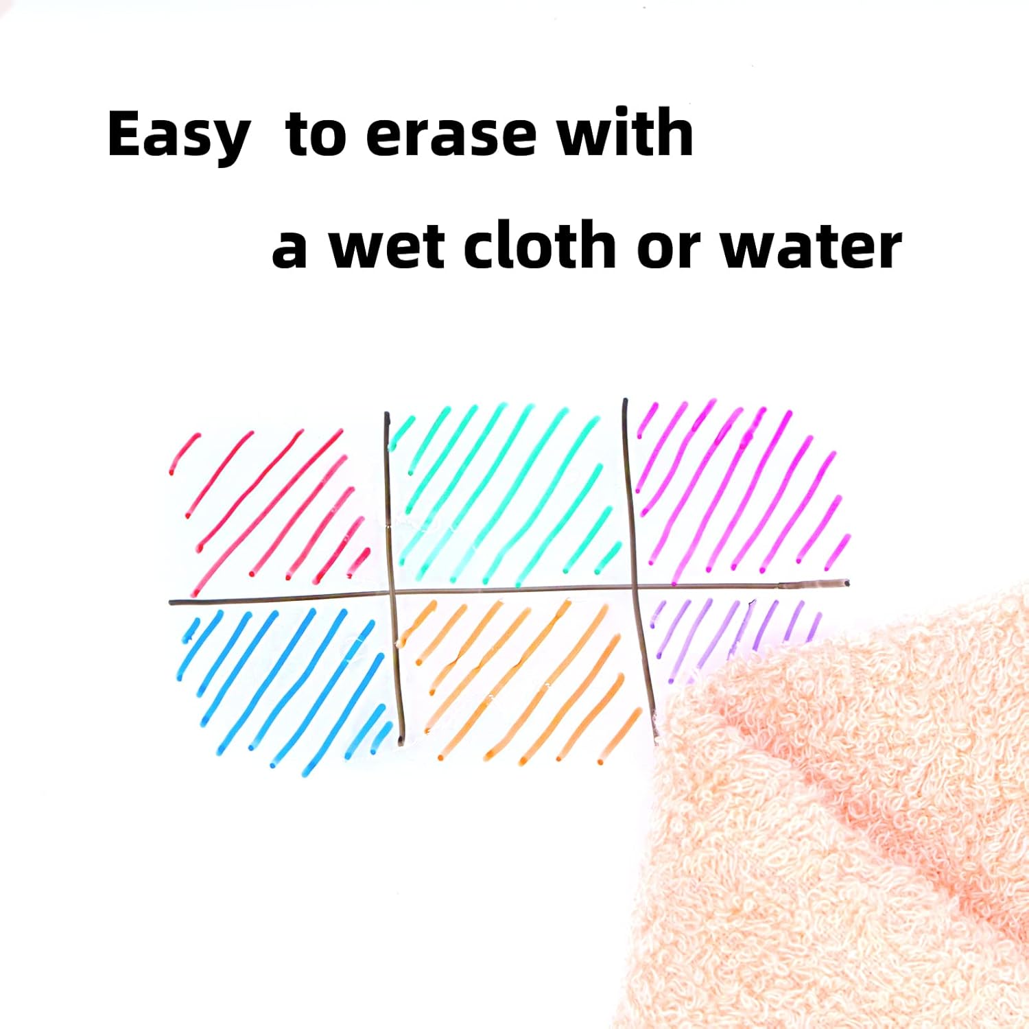 TWOHANDS Wet Erase Markers Ultra Fine Tip,0.7mm,Low Odor,Extra Fine Point,12 Assorted Colors,Whiteboard Markers for School,Office,Home,or Planning Dry Erase Board,20703 : Office Products