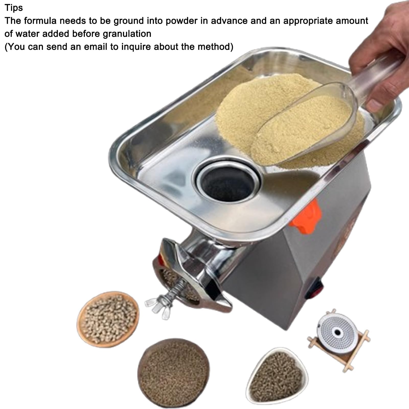 Elektrische Pelletmühle Futterpelletmaschine mit vergrößerter Materialwanne, Pellet-Maker für die Herstellung von Katzen-, Hunde-, Vogel-, Fischfutter