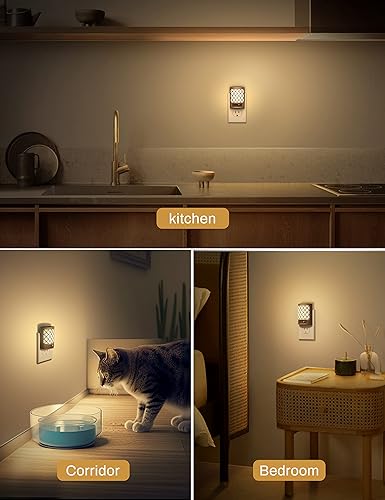 Miniatura 5 de Luz nocturna, luces nocturnas de DORESshop enchufables a la pared 2 unidades, luz nocturna enchufable, luz nocturna, sensor de atardecer a amanecer,