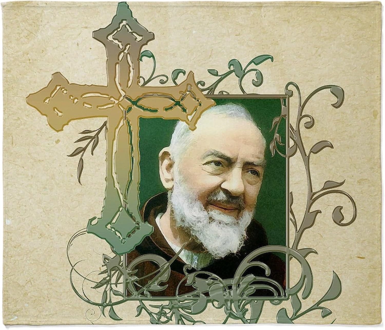 CafePress Padre Pio Throw Blanket Super Soft Fleece Plush Throw Blanket, 60"x50"