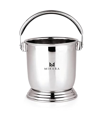MIKARA Dal Serving Bucket Stainless Steel Mini Bucket Balti for Serving Daal (500ml)
