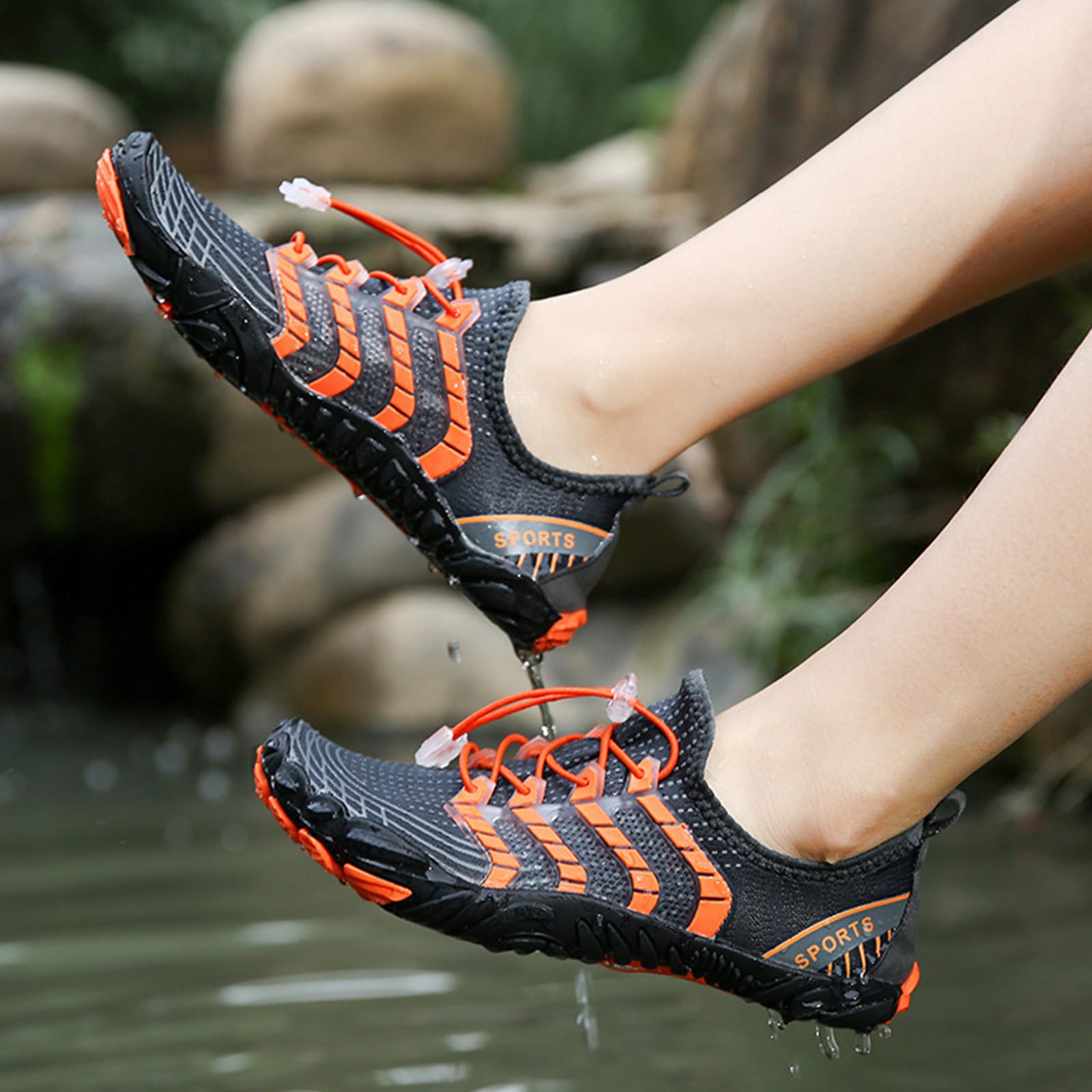 Herren Barfussschuhe Damen Badeschuhe Strandschuhe Herren Segelschuhe Wasserschuhe Barfusslaufschuhe Sommer Zehenschuhe Neoprenschuhe Schützende Wasserschuhe
