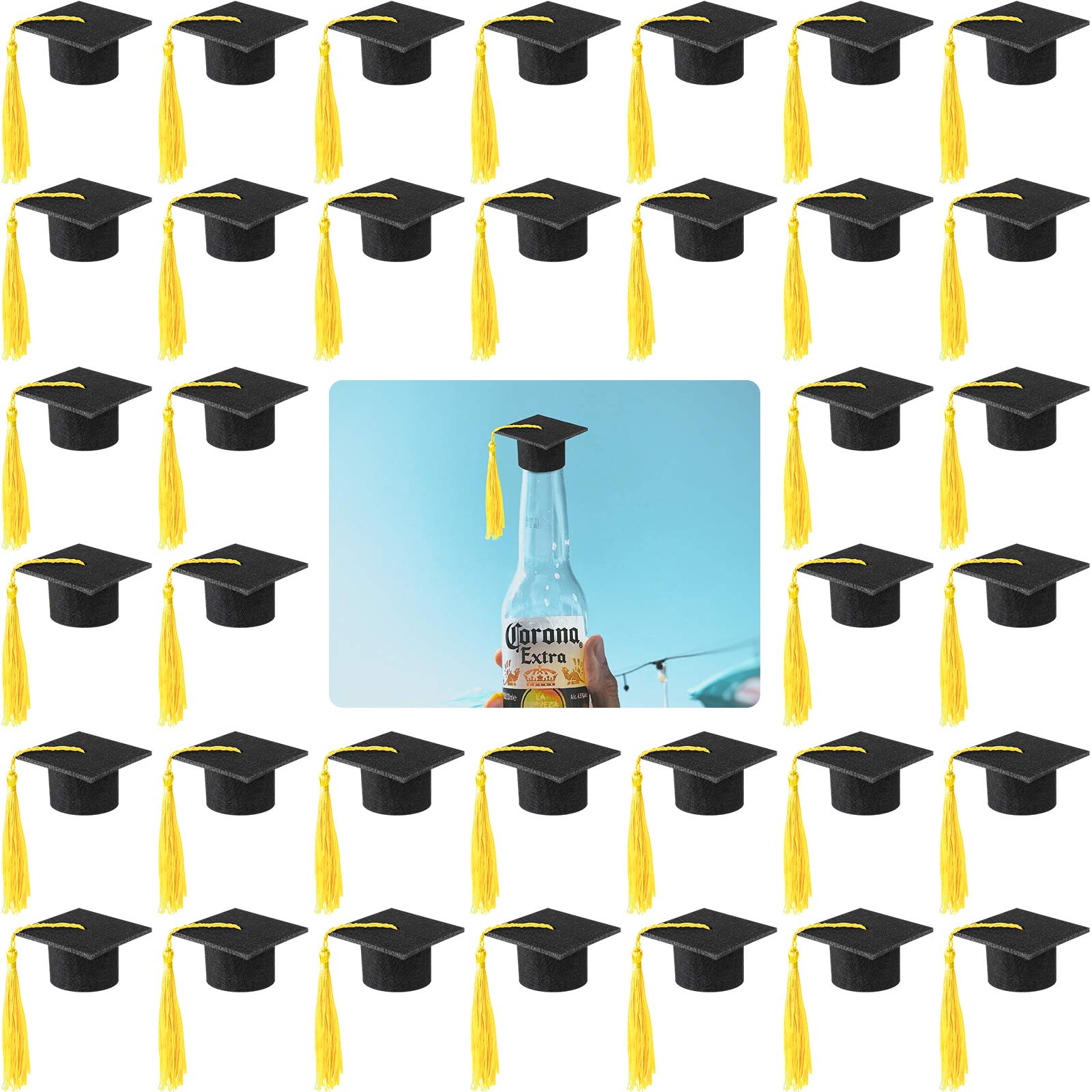 Bouchon de vin diplôme avec pompon pour décoration de table et bouteille de fête