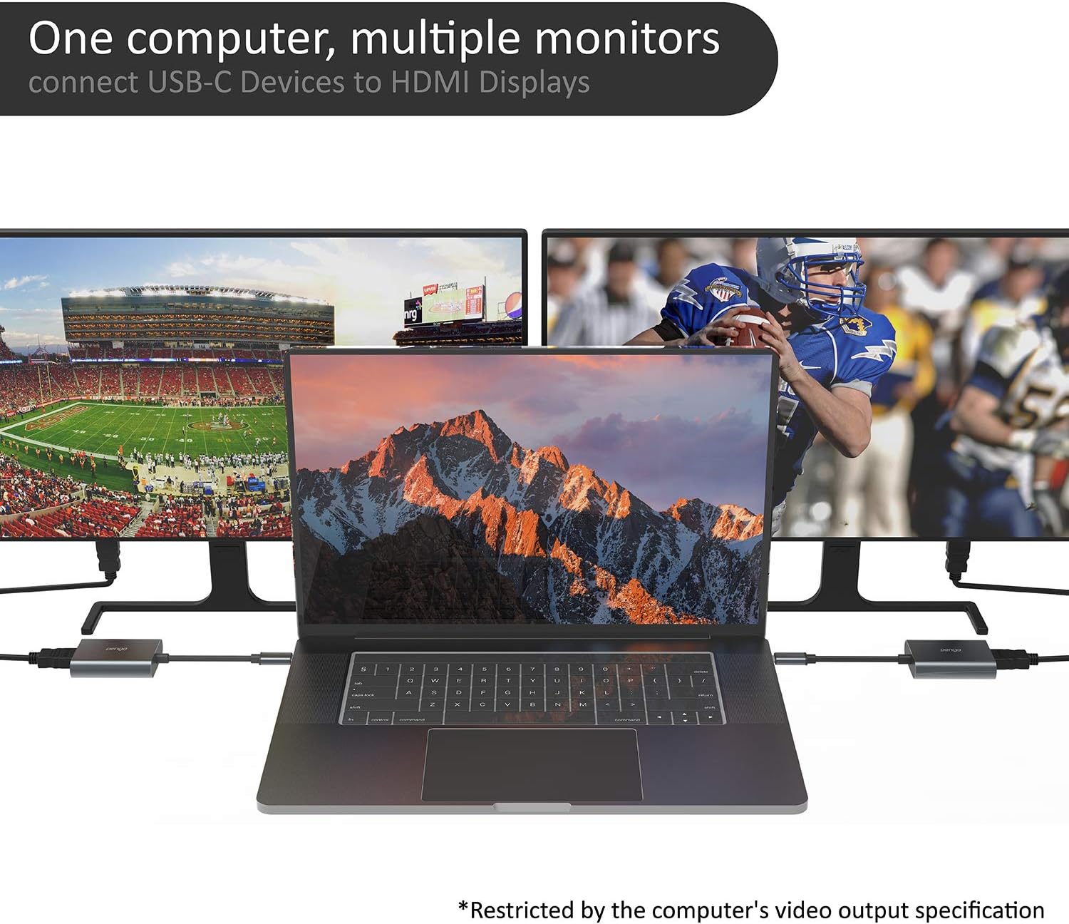 Review Discount Pengo USB-C Monitor Adapter, USB-C HDMI Adapter (HDMI 2.0 HDR 4K60), Compatible with Type-C Laptop & Mobile Phones Like Samsung, iPadPro 2018+, MacbookPro iMacPro 2017+ for 4K60 HDR Monitor Extension