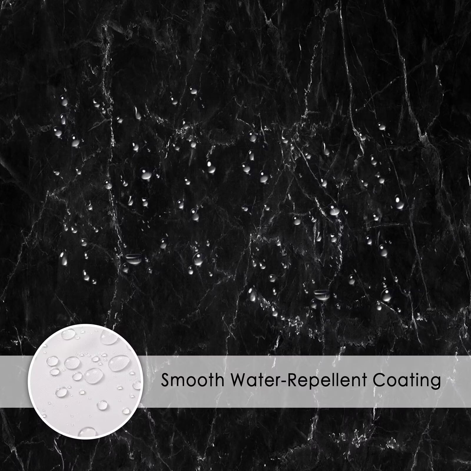 Noir Rideau Douche 180x210cm Rideau de Douche Rêve Shower Curtain – Impression Polyester Tissu – avec 12 Crochets – Tissu Lavable en Machine – Imperméable – pour Salle de Bain – Hôtel D#350