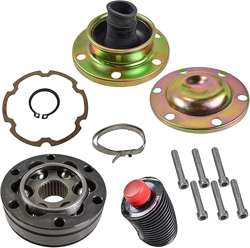 TRQ Kit de reconstrucción de junta CV trasera del eje de transmisión delantero para Jeep Liberty 99-06 Grand Cherokee 02-07