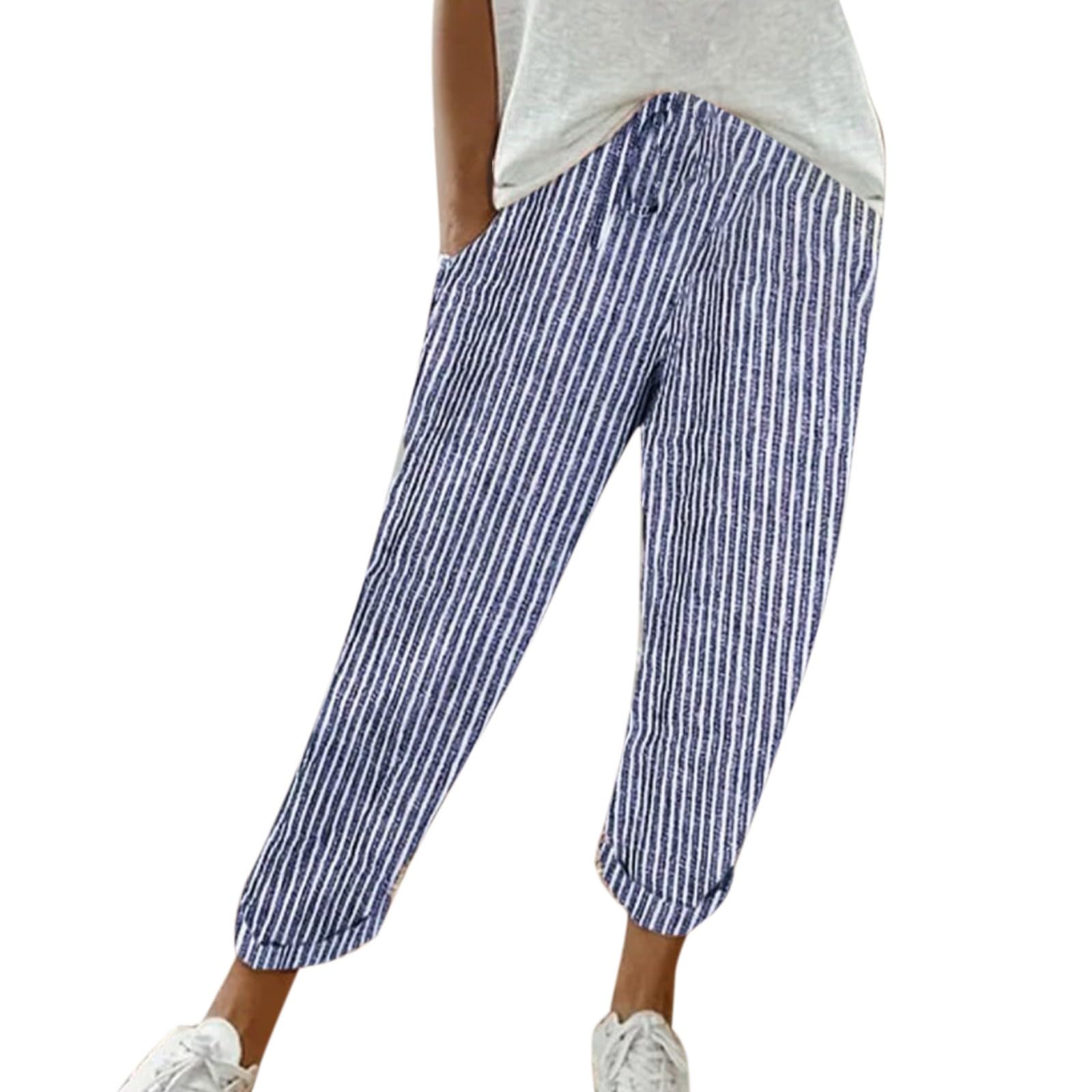 Summer Trousers for Women, Crinkle Trousers for Women UK, Ladies Cut Off Trousers Summer, Cotton Linen Trousers Women, Magic Trousers UK, Sweatpants Womens Baggy, Black Cotton Fabric, Womens Clothing