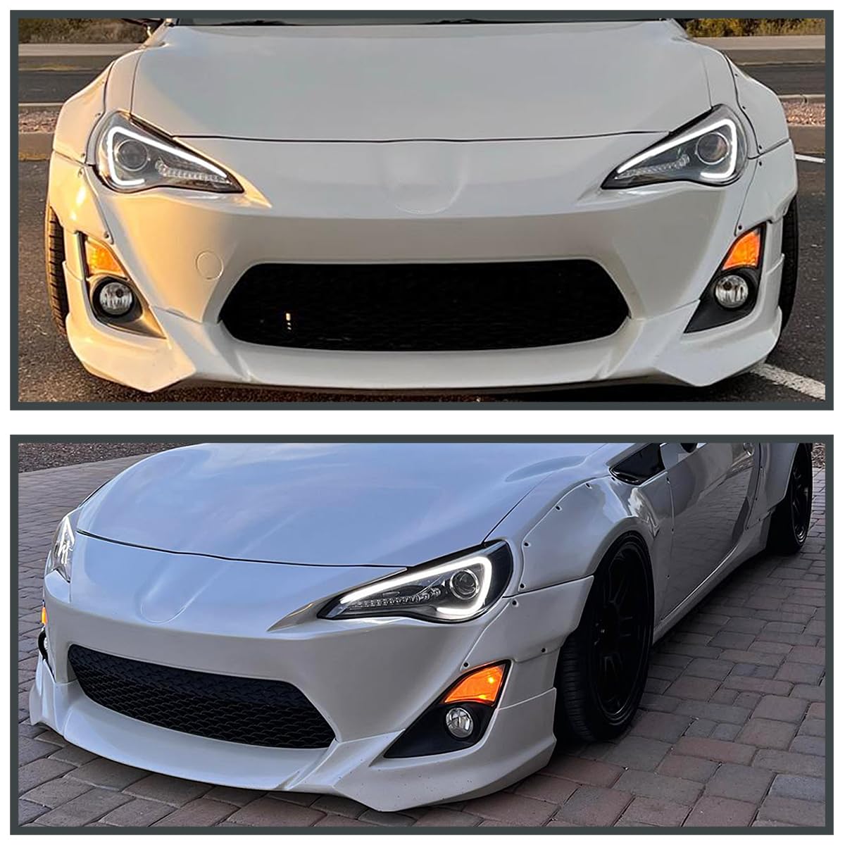 Spec-D Tuning Black Sequential LED Turn Signal Projector Headlights Compatible with 2013-2016 Scion FR-S with Factory Halogen Headlights