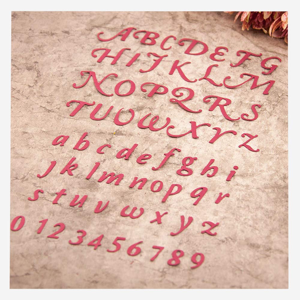 arriettycraft 2 Packs/Lot 26 Capital Lower Case Alphabet Letters Numbers 123s Metal Cutting Dies Alphas Letter Dies for Card Making and Scrapbooking Christmas Die Cuts