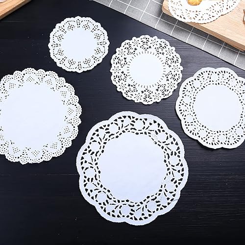 Miniatura 3 de Manteles individuales redondos de encaje hechos a mano, de ganchillo, de encaje, manteles individuales rústicos, decoración para cocina, comedor,