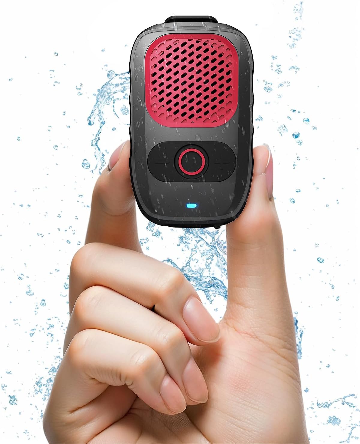 Qozybuds Wearable Bluetooth 5.4 Speaker with Up to 30 Hours Battery Life, Clip-On Speaker, IPX6 Wateproof, Built-in Noise Cancelling Mic for Crystal Clear Calls Premium Audio