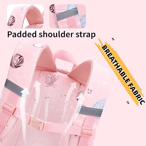 Miniatura 4 de Mochila Kawaii con bonitos accesorios para portátil de 15.6 pulgadas, mochila de viaje casual, bolsa estética para regalo de nuevo semestre, 01-rosa