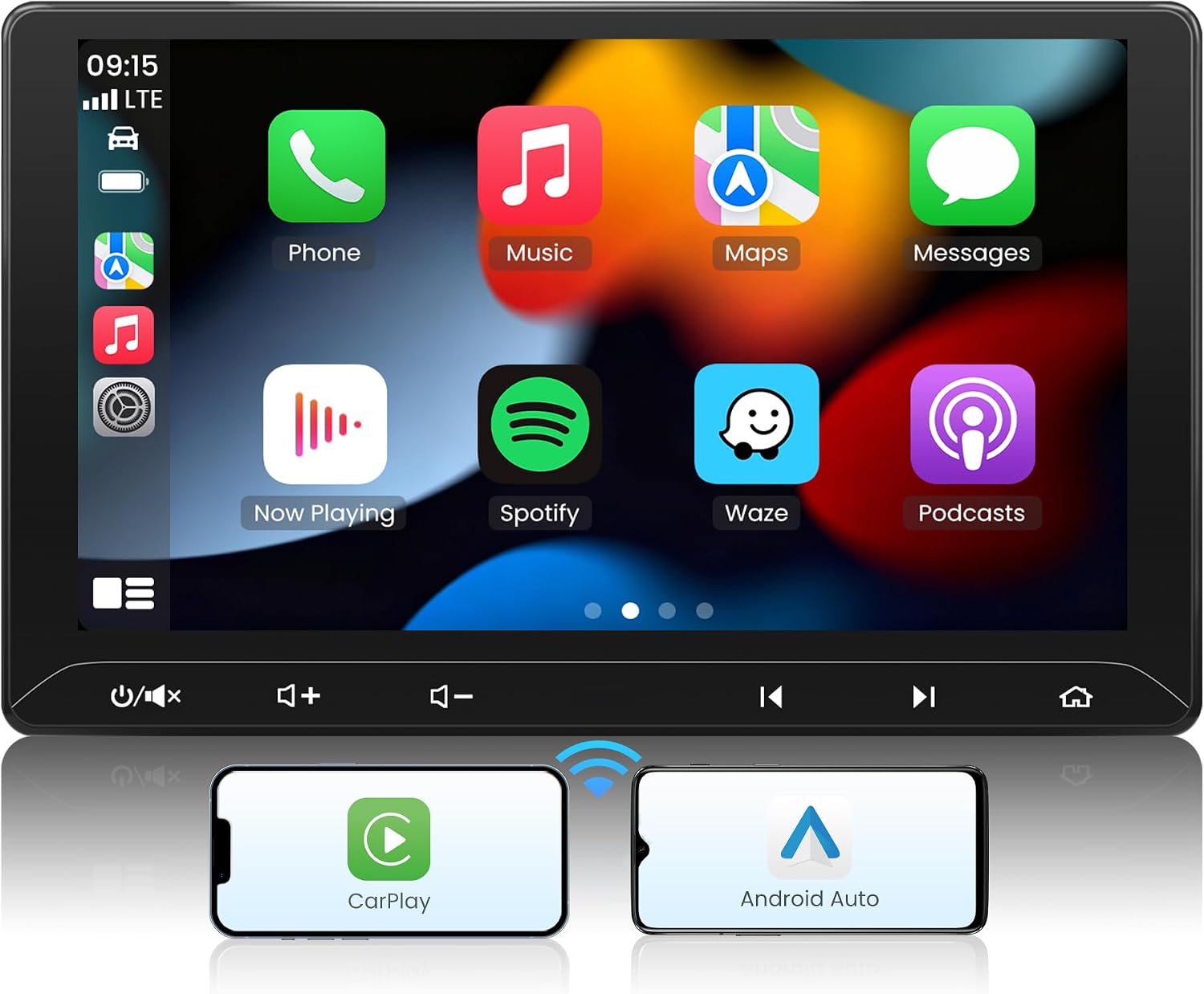ATOTO F7WE 10.1" QLED Double DIN Car Stereo, Wireless CarPlay & Android Auto, FCAM Split-Screen, 12-Band EQ, 4V RCA Preamp, Dual Mic, Bluetooth Touchscreen Radio, SWC, MirrorLink, F7G211WE