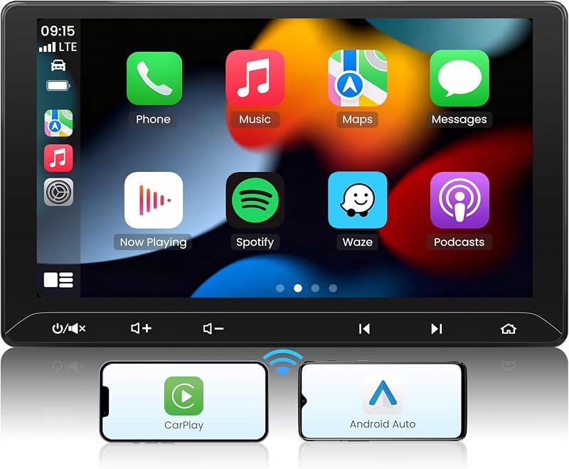 ATOTO F7WE Estéreo para automóvil QLED doble DIN de 10.1 ", CarPlay inalámbrico y Android Auto | 4x29 W RMS, preamplificador RCA de 4 V, micrófono dual, ecualizador de 12 bandas, radio con pantalla táctil Bluetooth, SWC, pantalla dividida FCAM, MirrorLink, F7G211WE
