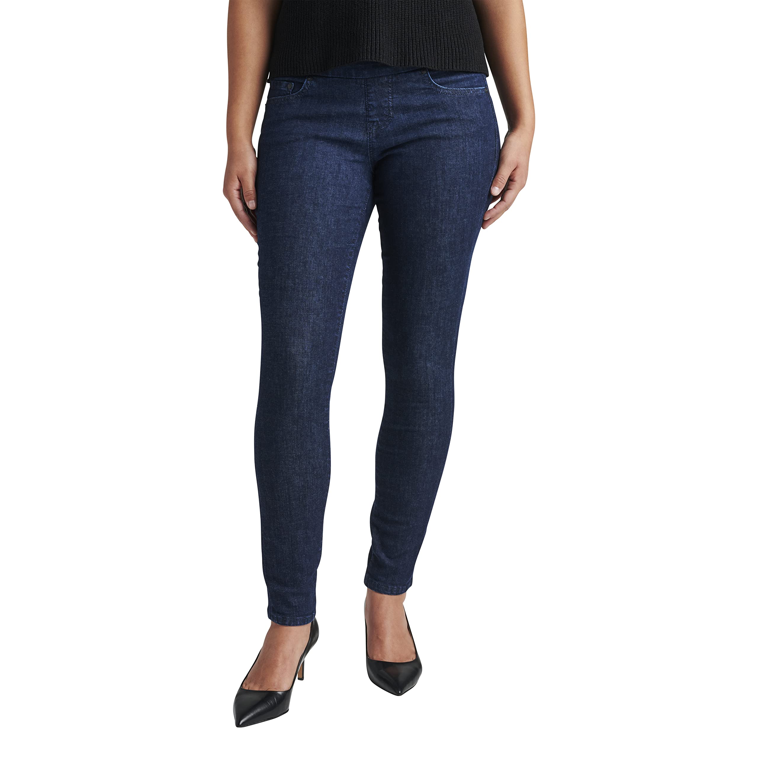 Womens Petite Nora Mid Rise Skinny Pull-on Jeans - Legacy