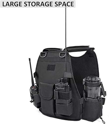 Miniatura 8 de Arnés de pecho para radio, soporte táctico de Walkie-Talkie de alta resistencia, bolsa Molle, bolsa de nailon para Baofeng UV5R Motorola Talkabout