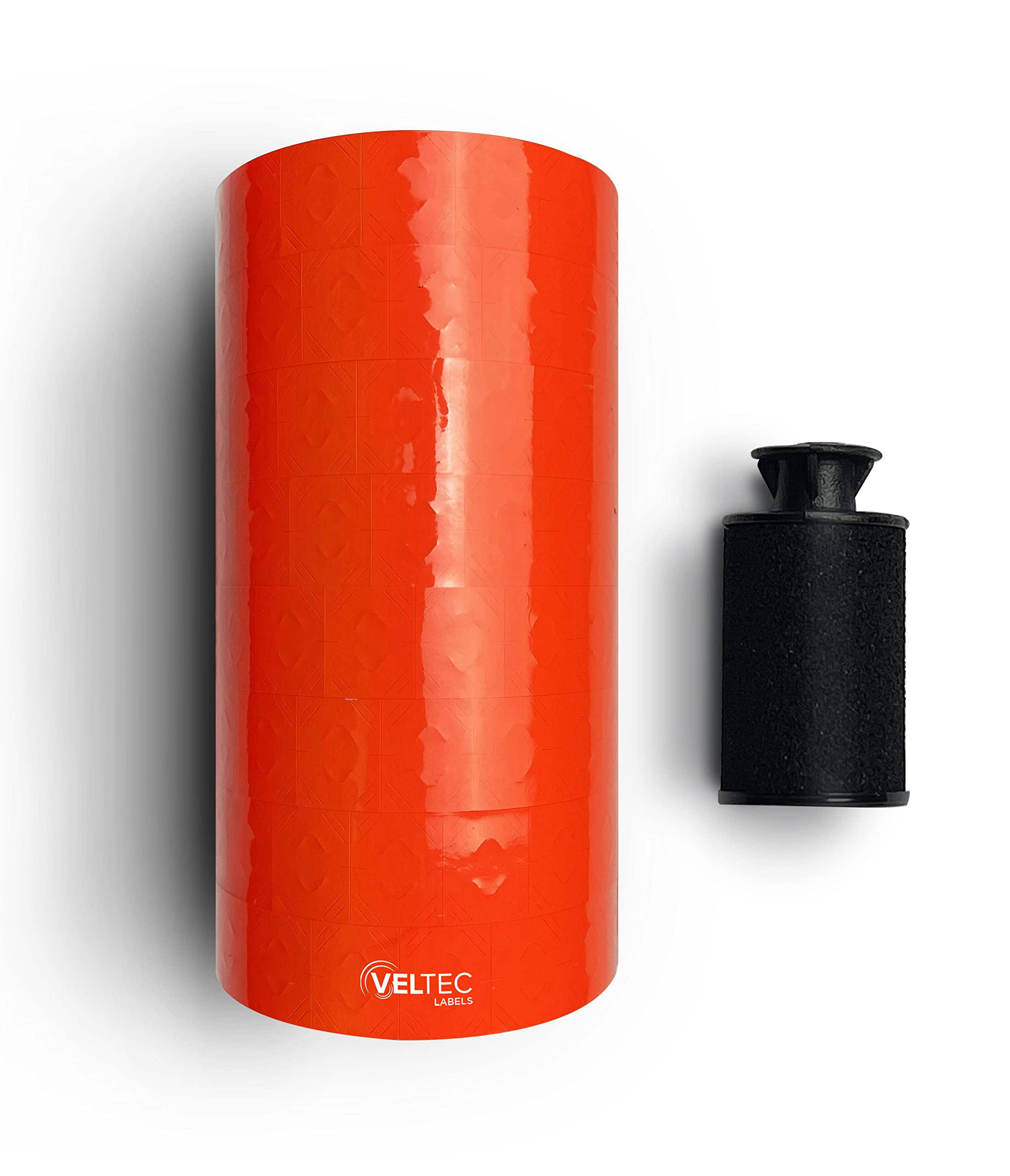 Perco Étiquettes de prix fluorescentes rouges pour pistolet Monarch 1136 – 3 manchons, pack de 24 rouleaux - 42 000 étiquettes de marquage de prix – avec rouleaux d'encre inclus