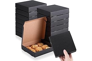 Roshtia Mini Pizza Boxes (100 pcs) - Small 5.25" Square Pizza Party...