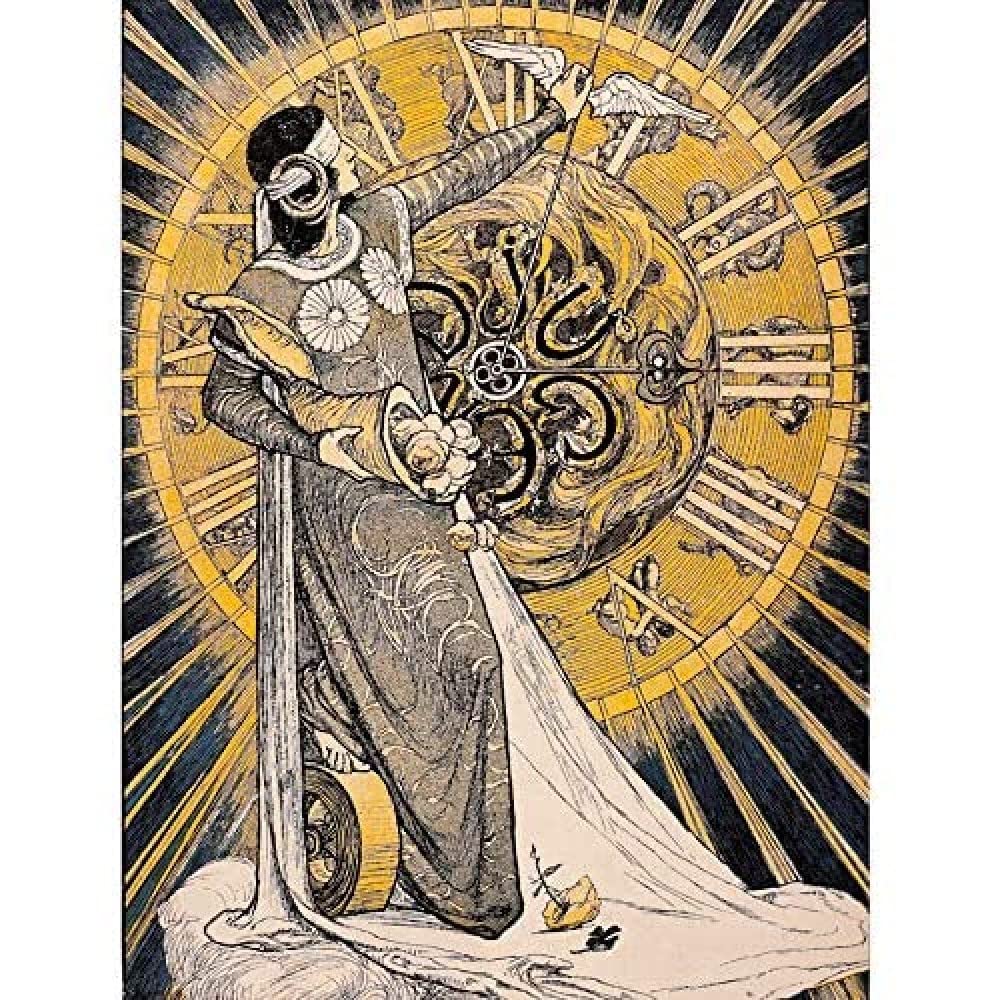 Wee Blue Coo Magazine Cover Jugend Clock Nouveau Unframed Art Print Poster Wall Decor 12X16 Inch