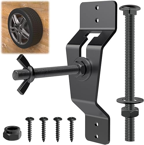 Miniatura 9 de Soporte de neumático de repuesto de montaje en pared para remolque, soporte de neumático de repuesto para remolque cerrado, soporte de rueda